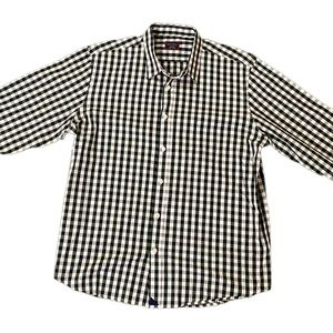 UNTUCKit Plaid Button Down Color Green And White X-Large 100%Cotton Made Vietnam